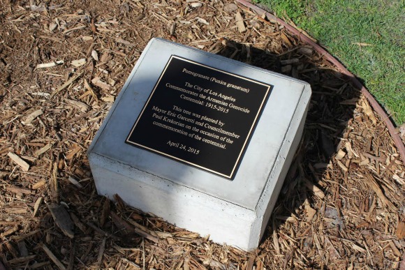 Plaque unveiled at Los Angeles City Hall in commemoration of the Armenian Genocide centennial