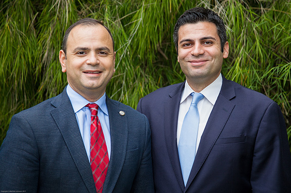 Glendale City Councilmember Zareh Sinanyan (left) has endorsed Shant Sahakian's campaign for Glendale School Board District D (Photo: Malcolm Johnson)