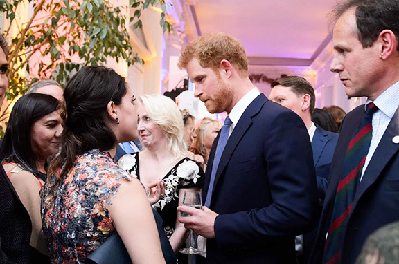 Prince Harry during a reception for Halo Trust
