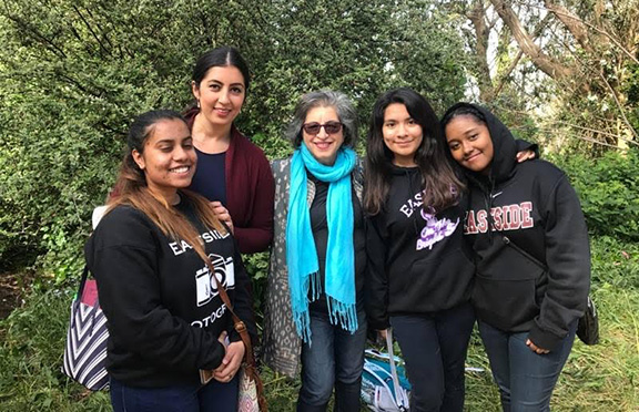 Nanor Balabanian the mistress of the ceremony and her students from Eastside College Preparatory School