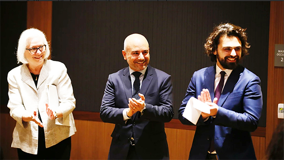 Dean Teri Schwartz, Dr. Eric Esrailian and Garin Hovannisian