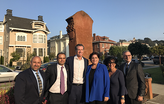 The ANCA-WR board members with Calif. Lieutenant Governor Gavin Newsom