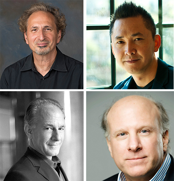 Innovate Armenia panelists clockwise from top left: Peter Balakian, Viet Thanh Nguyen , Adi and David Ignatius