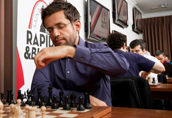 Levon Aronian at the "Rapid & Blitz" tournament