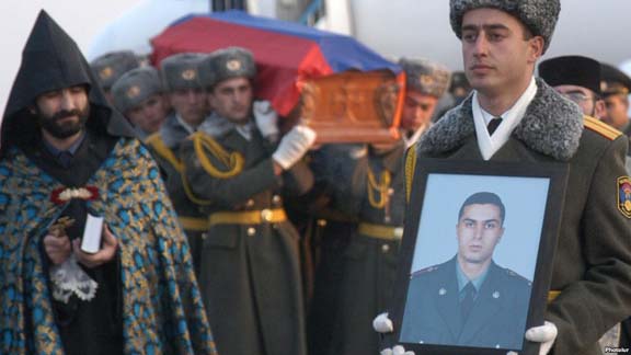 Funeral Gurgen Margaryan in Yerevan after he was brutally axed to death by Ramil Safarov