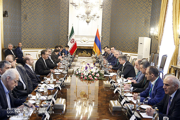 The Armenian delegation meeting with various Iranian government officials. (Photo: Press Office of the Government of Armenia)