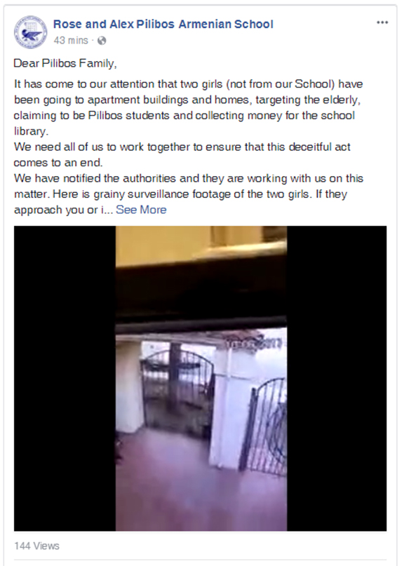 The Pilibos administration warned the community on Facebook