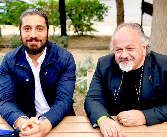 Armen Abelyan, Executive Director of Equality Armenia with Father Vazken Movsesian