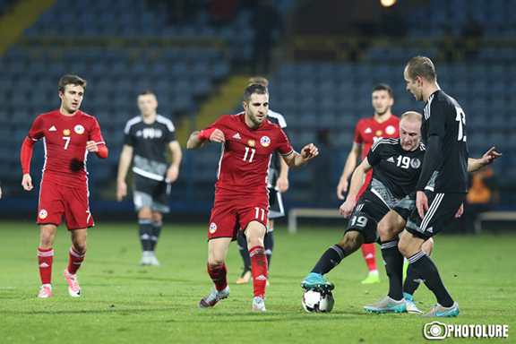 A scene from the Nov. 9 Armenia-Belarus friendly soccer match (Photolure)