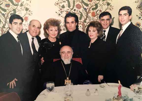 The Shirvanian and Petrosian families with His Holiness Karekin I, Catholicos of All Armenianas