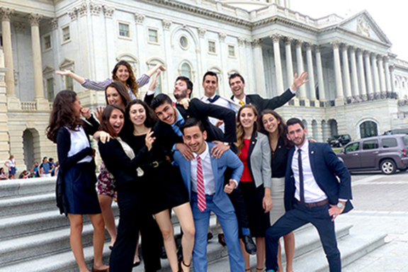 In 2017, the ANCA had the largest Leo Sarkisian Internship class in its 30-year-history.  Here is a portion of the group at the U.S. Capitol