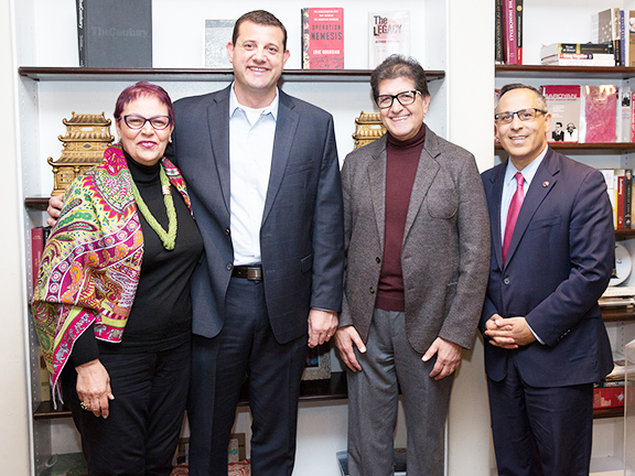 Congressman David Valadao (center) with Arsho Aghjayan, Adour Aghjayan and ANCA Chairman Raffi Hamparian. Mr. and Mrs. Aghjayan chaired the gathering honoring the Congressman.