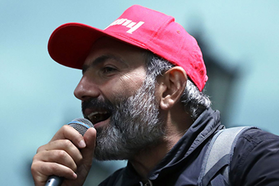 Armenian protest leader Nikol Pashinyan