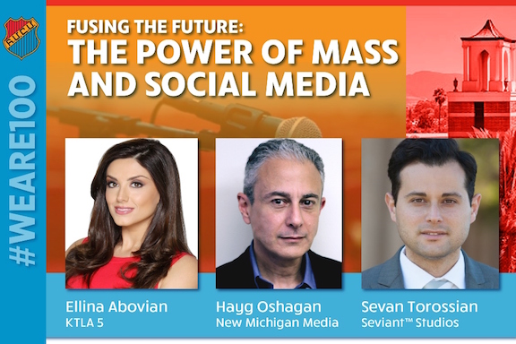 The featured speakers for "Fusing the Future: The Power of Mass and Social Media."