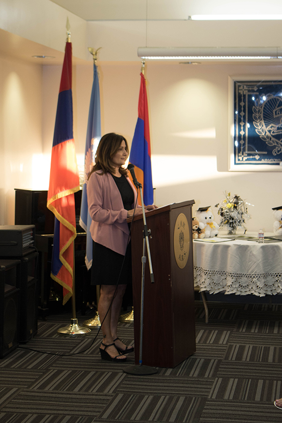 ARS Regional Executive Board Member Anita Altounian delivers opening remarks