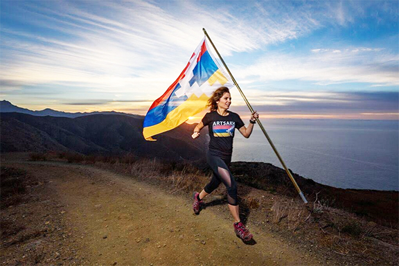Telma Altoon racing through Artsakh
