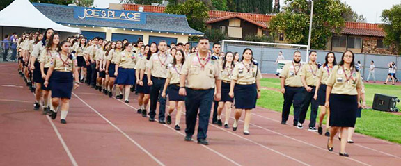 A group of Homenetmen scouts at the parade