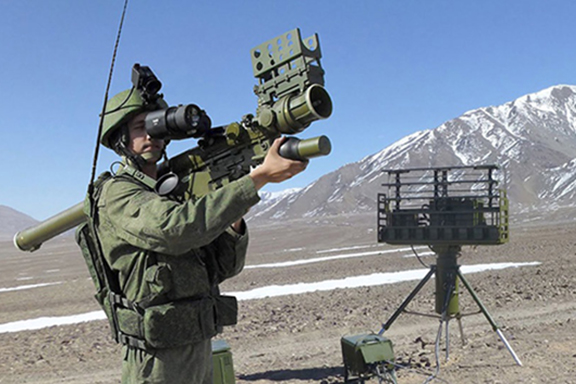 A rocket launcher is part of the Russian military delivery to Armenia