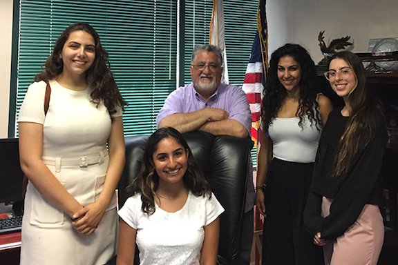 The ANCA-WR summer interns with California State Senator Anthony Portantino.