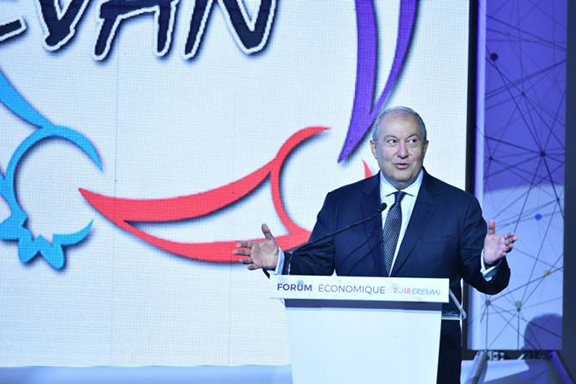 President Armen Sarkissian at the Economic Summit