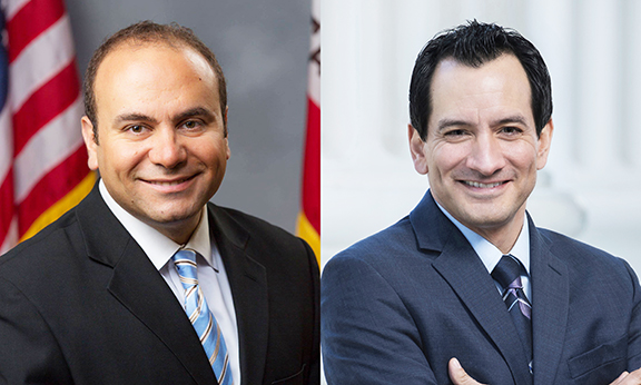 California State Assemblymember Adrin Nazarian (left) and Assembly Speaker Anthony Rendon