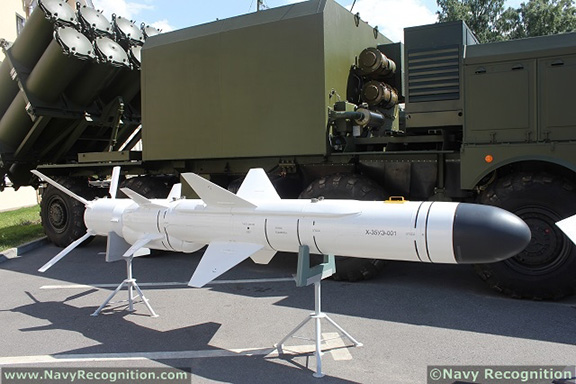 A Kh-35 naval missile, similar to the one that Russia has cancelled its sale to Baku