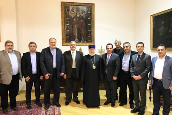 ARF Bureau members with Catholicos Karekin II