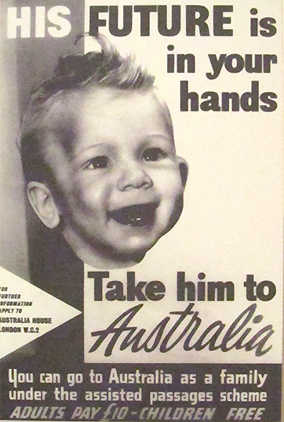 A poster promoting migration to Australia