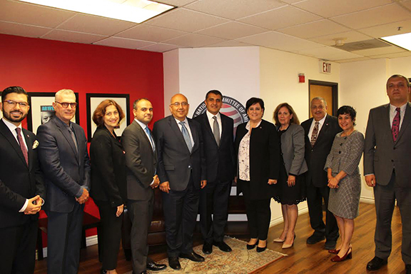 Members of the ANCA-WR Board and Staff with Ambassador Nersesyan, Consul General Dr. Baibourtian, and Counselor Pahlavuni