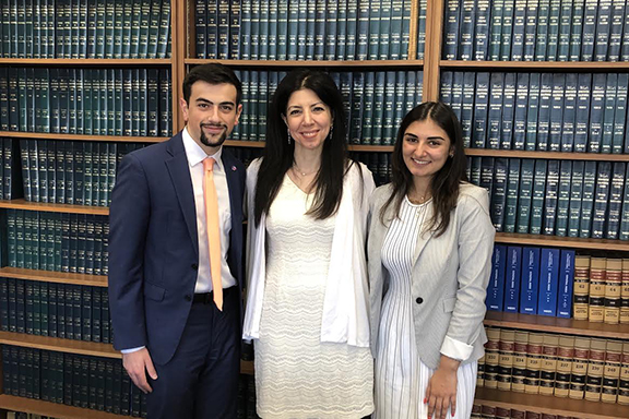 ANCA-WR 2019 Summer Interns Areg Jangozian and Sarnell Antabian with Judge Victoria Bedrossian–Wilson