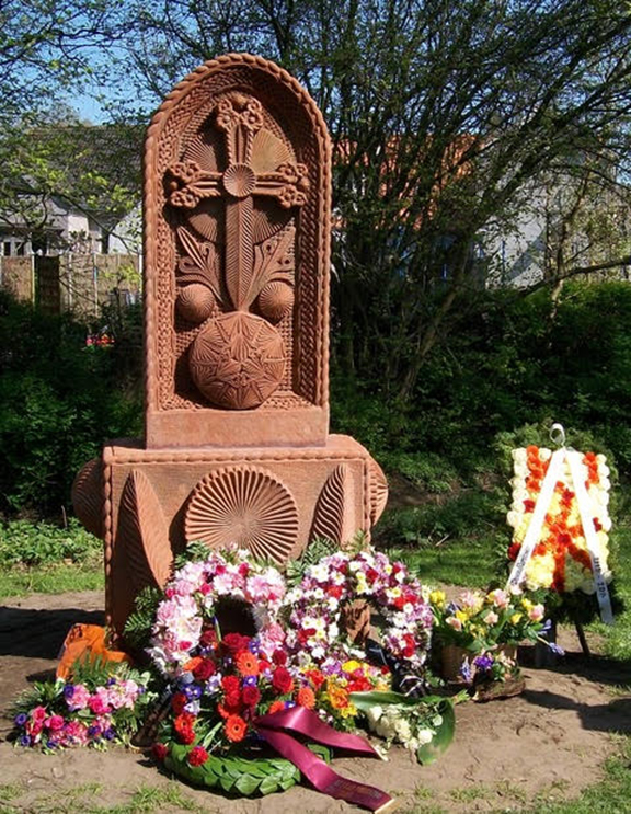 The Khachkar at Gylling, next to Karen Jeppe’s Memorial