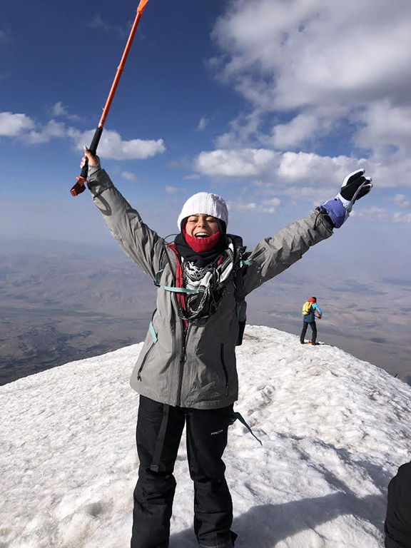 Meghri Dervartanian at Mt. Ararat's summit