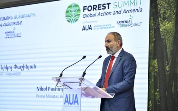 Prime Minister Nikol Pashinyan spoke at the opening of the Forest Summit, where he announced the naming of the Mugar Family Protected Lands on the territory of Margahovit Forest