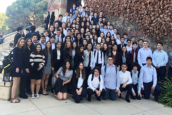 Ferrahian students, 8th through 12th grade, at UCLA's BruinMUN