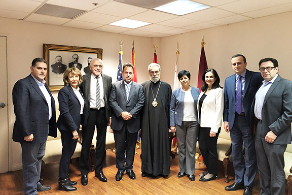 ARF Western US Central Committee members with representatives of Artsakh