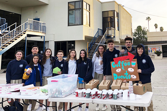 Ferrahian High School students at their morning fundraiser on Dec. 12