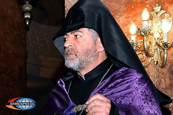 Archbishop Navasard Kchoyan has been charged with fraud and embezzlement 