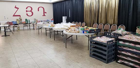Supplies have been arranged at the Hollywood Youth Center to be packaged for home delivery