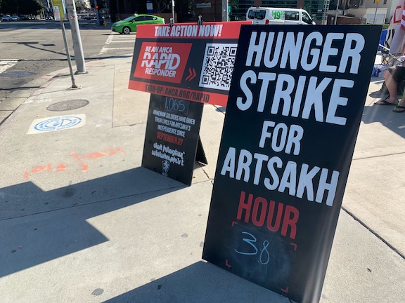AYF members go on hunger strike to demand justice for Artsakh