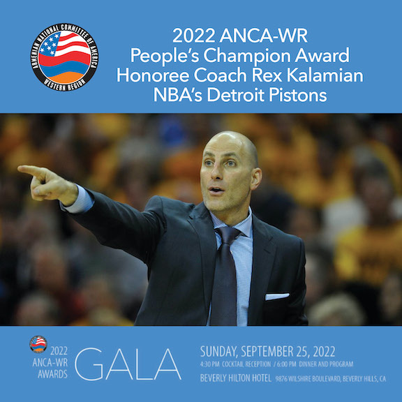 ANCAWR to Honor NBA Coach Rex Kalamian with People’s Champion Award