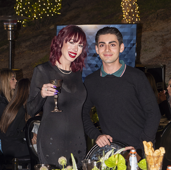 The evening’s hostess Kristine Keosian with son, Gregory Avsharian
